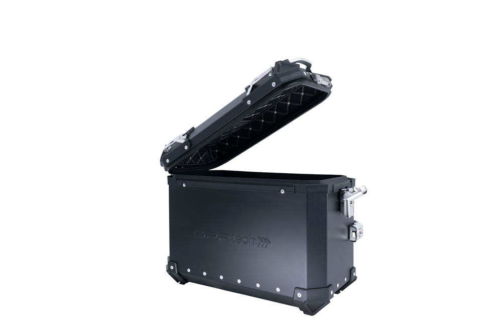 GPR TECH compatible with  Kawasaki Versys 650 2021/2022 e5 GPR TECH Pair of side cases aluminum made, black color with specific pannier holder Capacity 38 LT. + 38 LT.