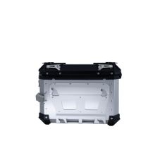 GPR TECH compatible with  Voge 900DSX 2026/2027 e5 plus GPR TECH Pair of side cases aluminum made with contoured right side, silver color with specific pannier black holder Capacity 38 LT. + 32 LT.