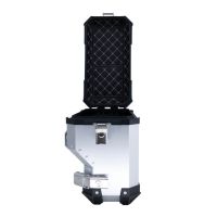 GPR TECH compatible with  Voge 900DSX 2026/2027 e5 plus GPR TECH Pair of side cases aluminum made with contoured right side, silver color with specific pannier black holder Capacity 38 LT. + 32 LT.