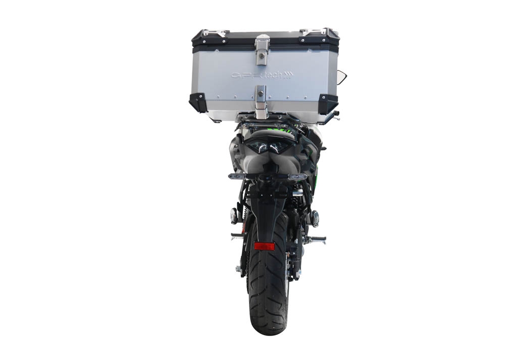 GPR TECH compatible with  Kawasaki Versys 650 2015/2016 e3 GPR TECH Top case in aluminum, silver color with specific plate included Capacity 55 LT.