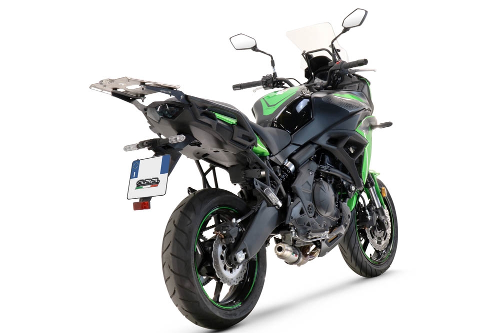 GPR exhaust compatible with  Kawasaki Versys 650 2021-2022, Deeptone Inox, Full system exhaust, including removable db killer 