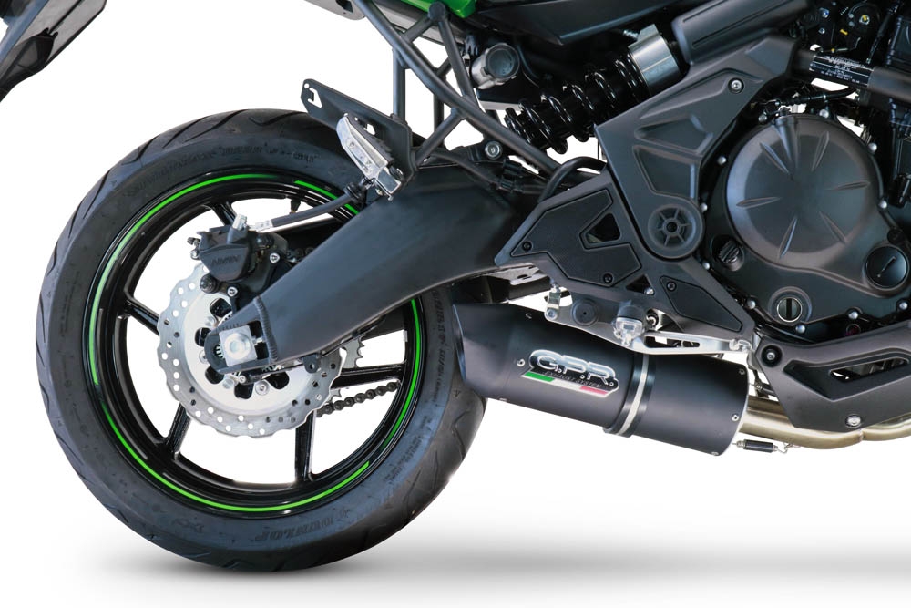 Exhaust compatible with Kawasaki Versys 650 2023-2024, Furore Nero, Full system exhaust, including removable db killer 
