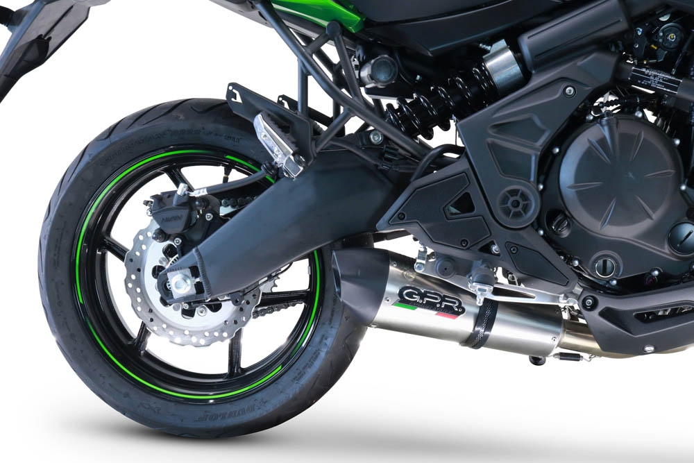 Exhaust compatible with Kawasaki Versys 650 2015-2016, Gpe Ann. titanium, Full system exhaust, including removable db killer 