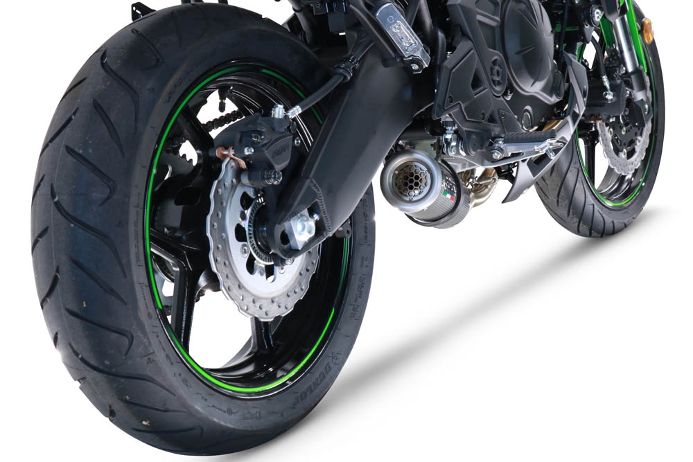 Exhaust compatible with Kawasaki Versys 650 2021-2022, M3 Poppy , Full system exhaust, including removable db killer 