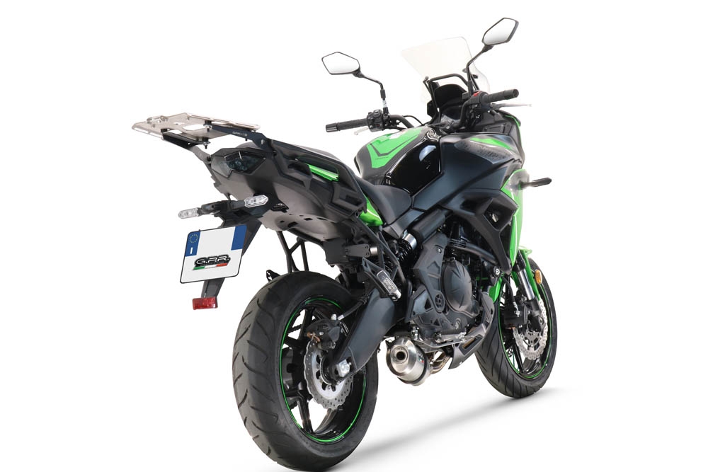 Exhaust compatible with Kawasaki Versys 650 2015-2016, Satinox , Full system exhaust, including removable db killer 