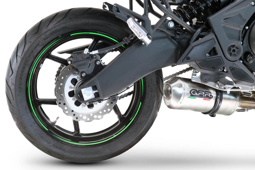 Exhaust compatible with Kawasaki Versys 650 2015-2016, Satinox , Full system exhaust, including removable db killer 