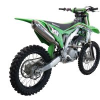 GPR exhaust compatible with  Kawasaki KX250F 2021-2023, Pentacross FULL Titanium, Slip-on exhaust, including link pipe and removable db killer spark/arrestor 