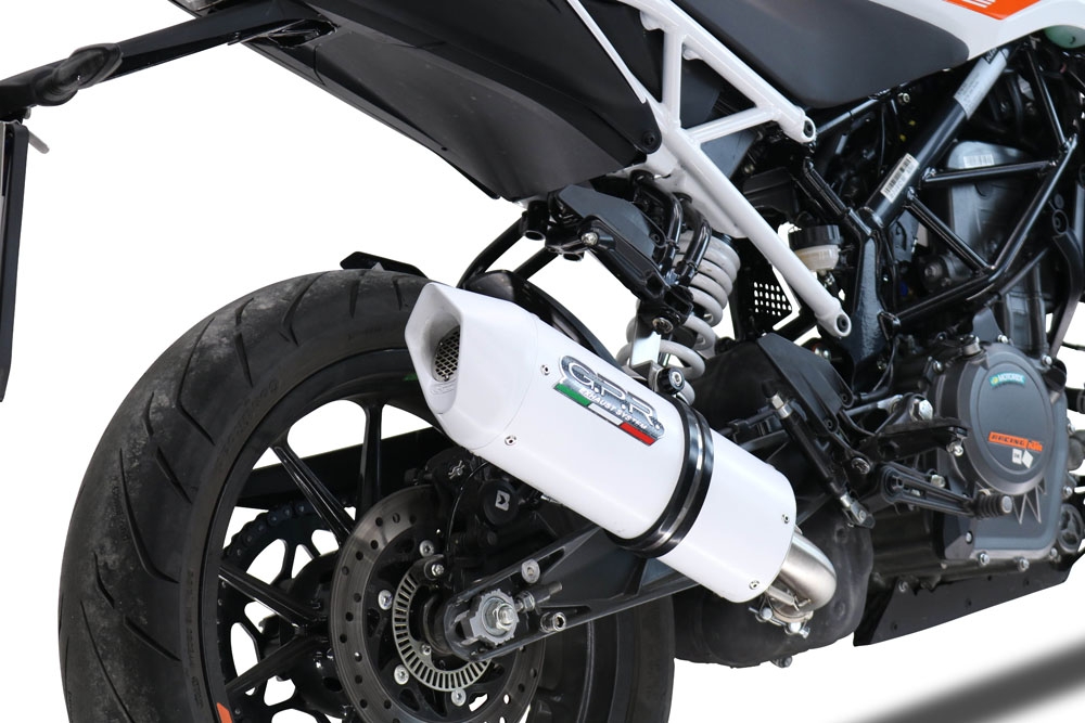 Exhaust compatible with Ktm 250 Duke 2021-2023, Albus Evo4, Slip-on exhaust including removable db killer and link pipe, EPA-compliant 