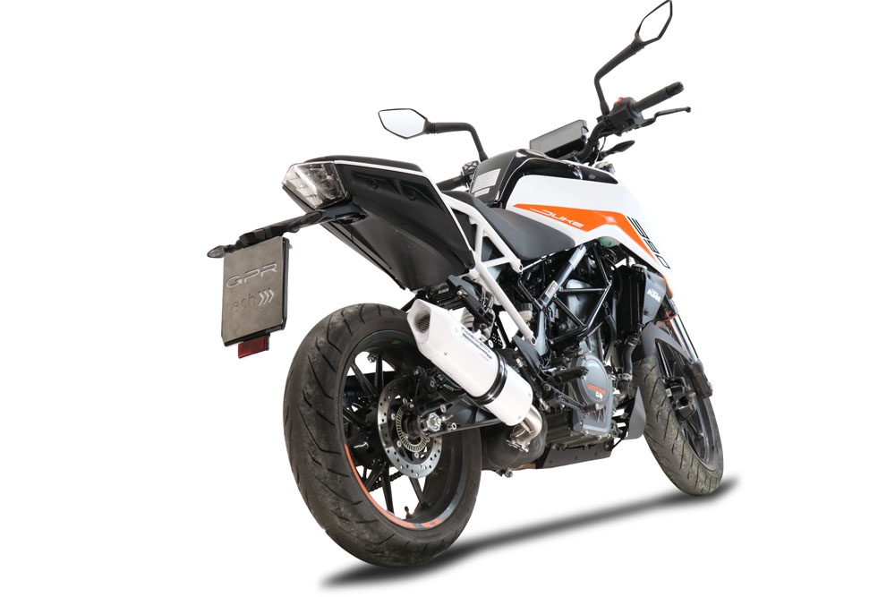 Exhaust compatible with Ktm 250 Duke 2021-2023, Albus Evo4, Slip-on exhaust including removable db killer and link pipe, EPA-compliant 