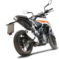 Exhaust compatible with Ktm 250 Duke 2021-2023, Albus Evo4, Slip-on exhaust including removable db killer and link pipe, EPA-compliant 