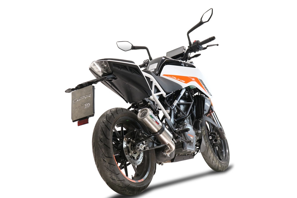 Exhaust compatible with Ktm 390 DUKE 2021-2024, M3 Inox , Slip-on exhaust including removable db killer and link pipe 