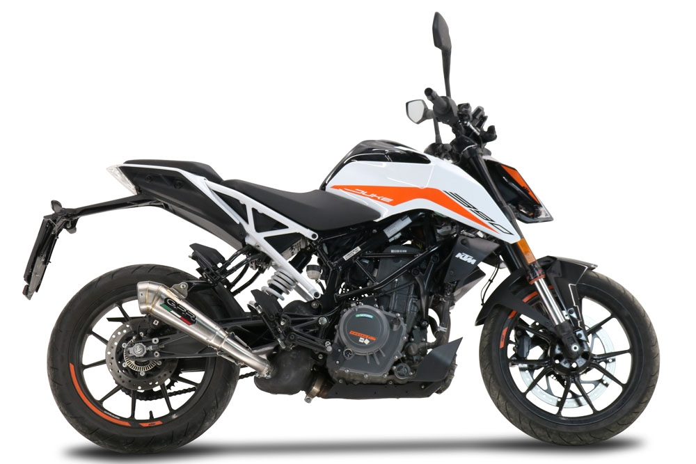 Exhaust compatible with Ktm 250 Duke 2021-2023, Powercone Evo, Slip-on exhaust including removable db killer and link pipe 