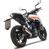 Exhaust compatible with Ktm 250 Duke 2021-2023, Powercone Evo, Slip-on exhaust including removable db killer and link pipe 