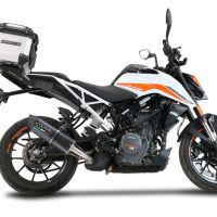 Baúl GPR TECH compatible con  Ktm Duke 125 2021/2023 e5 Baúl Alpi-Tech en aluminio color plata, incluye portaequipajes específico de aluminio y placa especifica de acero. Capacidad Litros 26