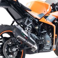 Exhaust compatible with Ktm RC 390 2022-2024, GP Evo4 Titanium, Slip-on exhaust including removable db killer and link pipe 