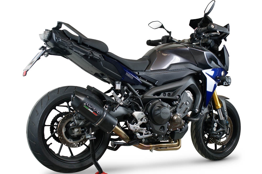 Exhaust compatible with Yamaha FJ-09 2021-2023, Furore Evo4 Nero, Full system exhaust including removable db killer and catalyst 