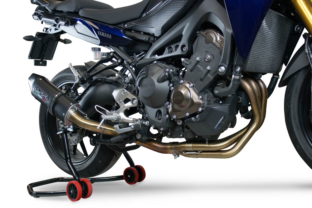 Exhaust compatible with Yamaha FJ-09 2021-2023, Furore Evo4 Nero, Full system exhaust including removable db killer and catalyst 