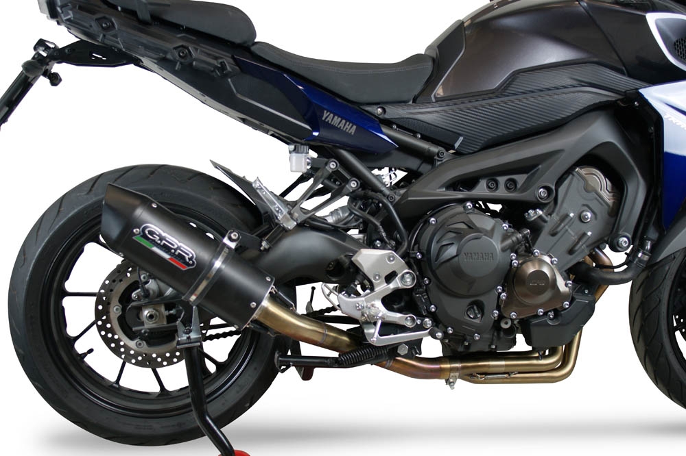 Exhaust compatible with Yamaha FJ-09 2021-2023, Furore Evo4 Nero, Full system exhaust including removable db killer and catalyst 
