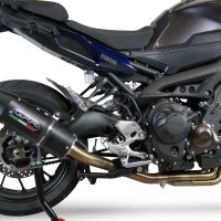 Exhaust compatible with Yamaha FJ-09 2021-2023, Furore Evo4 Nero, Full system exhaust including removable db killer and catalyst 