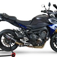 Exhaust compatible with Yamaha FJ-09 2021-2023, Furore Evo4 Nero, Full system exhaust including removable db killer and catalyst 