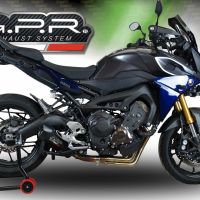 Exhaust compatible with Yamaha Tracer 9 2021-2024, Furore Nero, Full system exhaust, including removable db killer 