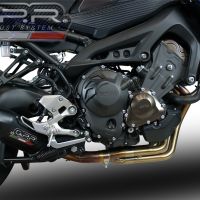 Exhaust compatible with Yamaha Tracer 9 2021-2024, Furore Nero, Full system exhaust, including removable db killer 