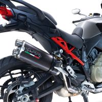 Exhaust compatible with Ducati Multistrada V4 Rally 2023-2024, Dual Poppy, Slip-on exhaust including removable db killer and link pipe, EPA-compliant 