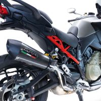 Exhaust compatible with Ducati Multistrada V4 Grand Tour 2024-2025, GP Evo4 Poppy, Slip-on exhaust including removable db killer and link pipe 
