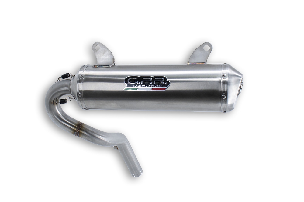Exhaust compatible with Can Am Outlander 570 XT / DPS / XMR 2017-2023, Satinox , Slip-on exhaust including removable db killer, link pipe and catalyst 