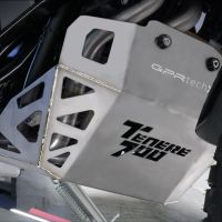 GPR escape compatible con  Yamaha Tenere 700 2019-2020, Decatalizzatore + Paracoppa Titanio, Tubo supresor de catalizador más placa protectora de titanio del motor 