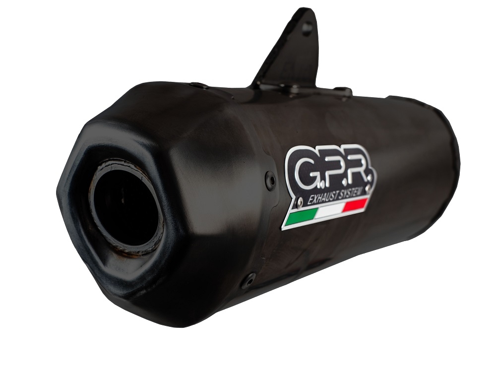 Exhaust compatible with Voge SR4 Max T 2023-2024, Pentaroad Black, Slip-on exhaust including link pipe and removable db killer 