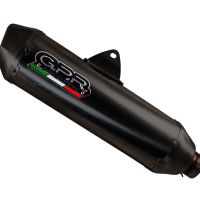 Exhaust compatible with Voge SR4 Max T 2023-2024, Pentaroad Black, Slip-on exhaust including link pipe and removable db killer 