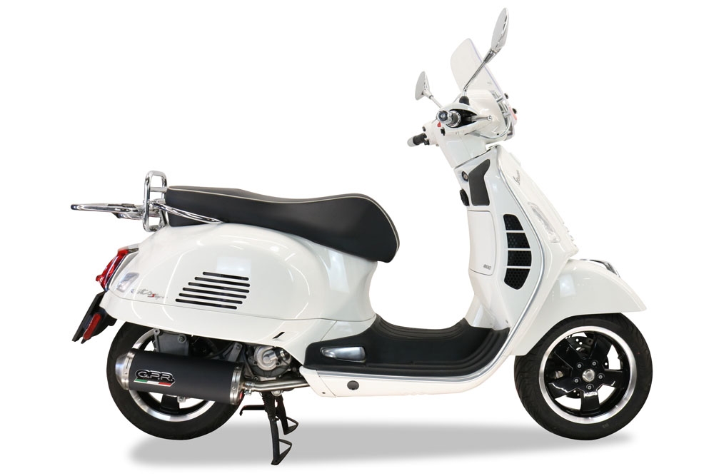 GPR exhaust compatible with  Piaggio Vespa Gt - Gtv 250 I.E.  2007-2009, Evo4 Road, Full system exhaust, including removable db killer 