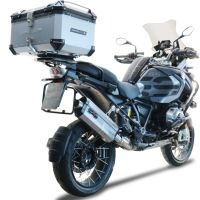 Baúl GPR TECH compatible con  Bmw F 850 Gs Adventure 2021/2023 e5 Baúl Alpi-Tech en aluminio color plata con placa específica incluida Capacidad Litros 55