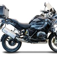 Baúl GPR TECH compatible con  Bmw R 1250 Gs Adventure 2021/2024 e5 Baúl Alpi-Tech en aluminio, color negro con placa específica incluida Capacidad Litros 45