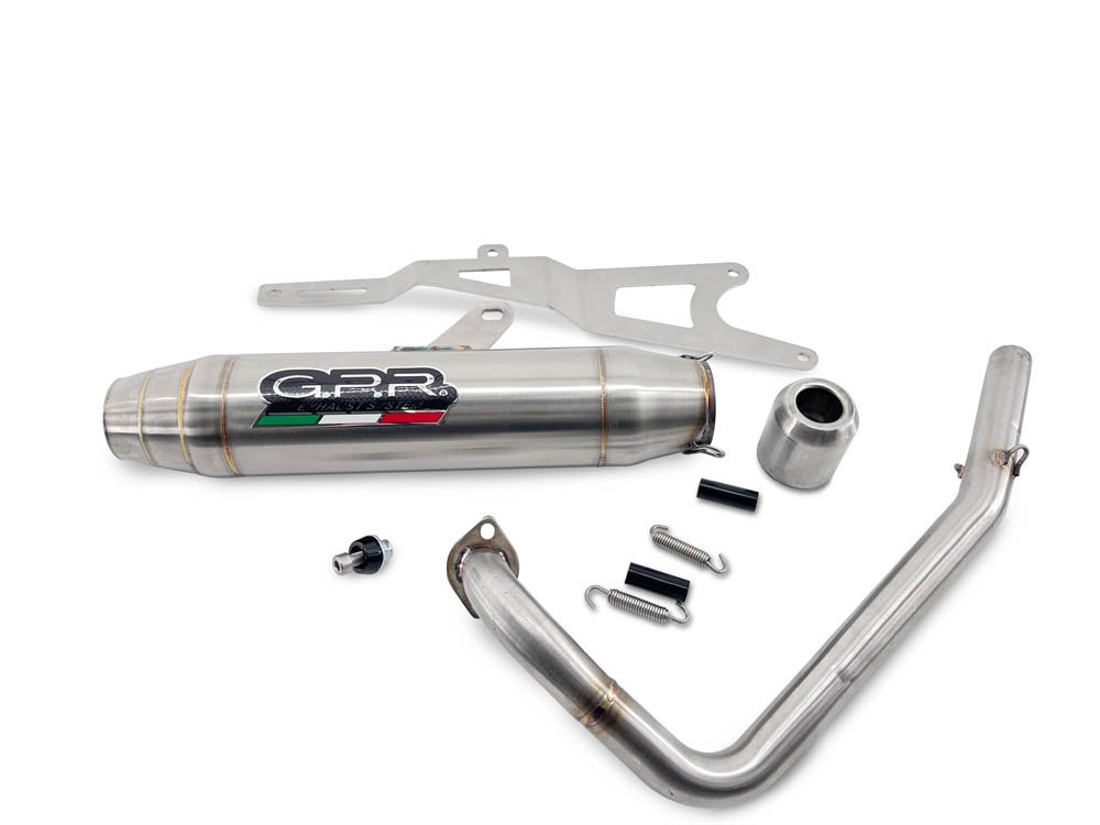 Exhaust compatible with Honda Ruckus NPS50 2003-2025, Deeptone Inox, Full system exhaust, including removable db killer 