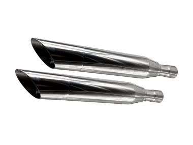 GPR escape compatible con  Harley Davidson Sportster 1200 2010-2018, Slash Inox, Par de terminales de escape homologados, con db killer extraíbles y tubos de conexión específicos 