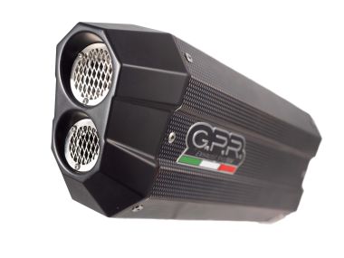 Exhaust compatible with Bmw R1200GS - Adventure 2017-2018, Sonic Poppy, Slip-on exhaust including removable db killer and link pipe 