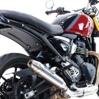 Exhaust compatible with Triumph Speed 400 2023-2025, Deeptone Inox, Slip-on exhaust including removable db killer and link pipe 