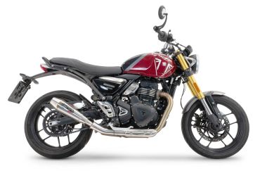 Exhaust compatible with Triumph Speed 400 2023-2025, Ultracone, Slip-on exhaust including removable db killer and link pipe 