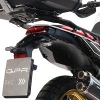Portaequipajes GPR TECH compatible con  Yamaha Tenere 700 2019/2020 e4 Portaequipajes trasero específico Top Case ALPITECH 35 - 45 - 55 LT Portaequipajes trasero específico, fabricada en acero inoxidable con 4 puntos de anclaje