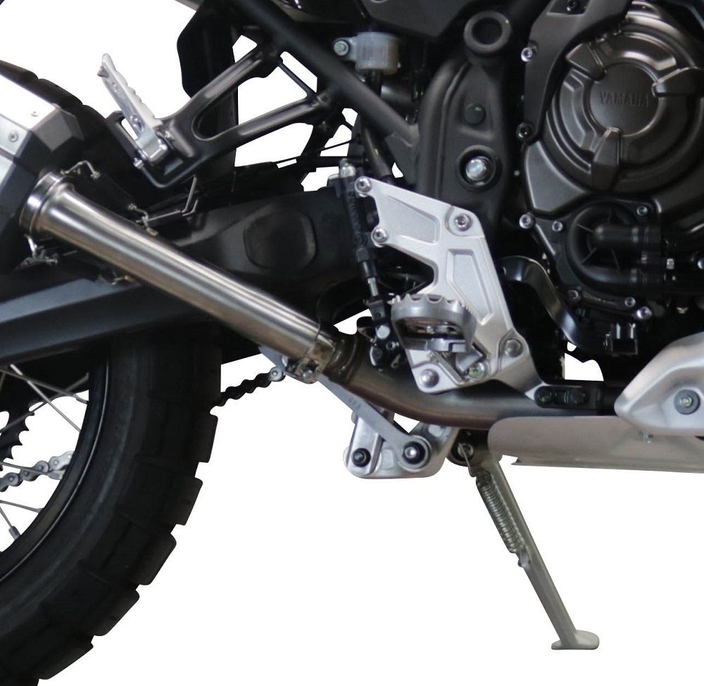 Exhaust compatible with Yamaha Tenere 700 2019-2020, Dual Poppy, Slip-on exhaust including removable db killer and link pipe 