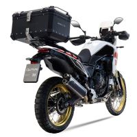 Exhaust compatible with Yamaha Tenere 700 2019-2020, Dual Poppy, Slip-on exhaust including removable db killer and link pipe 