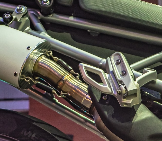 GPR exhaust compatible with  Triumph Tiger 850 2020-2024, Dual Inox, Slip-on exhaust including removable db killer and link pipe, EPA-compliant 