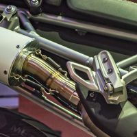 GPR exhaust compatible with  Triumph Tiger 850 2020-2024, Dual Inox, Slip-on exhaust including removable db killer and link pipe, EPA-compliant 