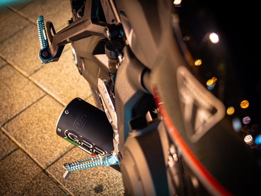 GPR exhaust compatible with Triumph Tiger Sport 660 2022-2024, M3 Black Titanium, Full system exhaust, including removable db killer 