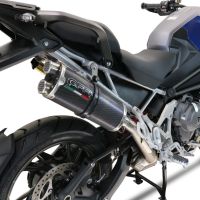 Exhaust compatible with Triumph Tiger 1200 Gt - Rally 2022-2024, Dual Poppy, Slip-on exhaust including removable db killer and link pipe, EPA-compliant 