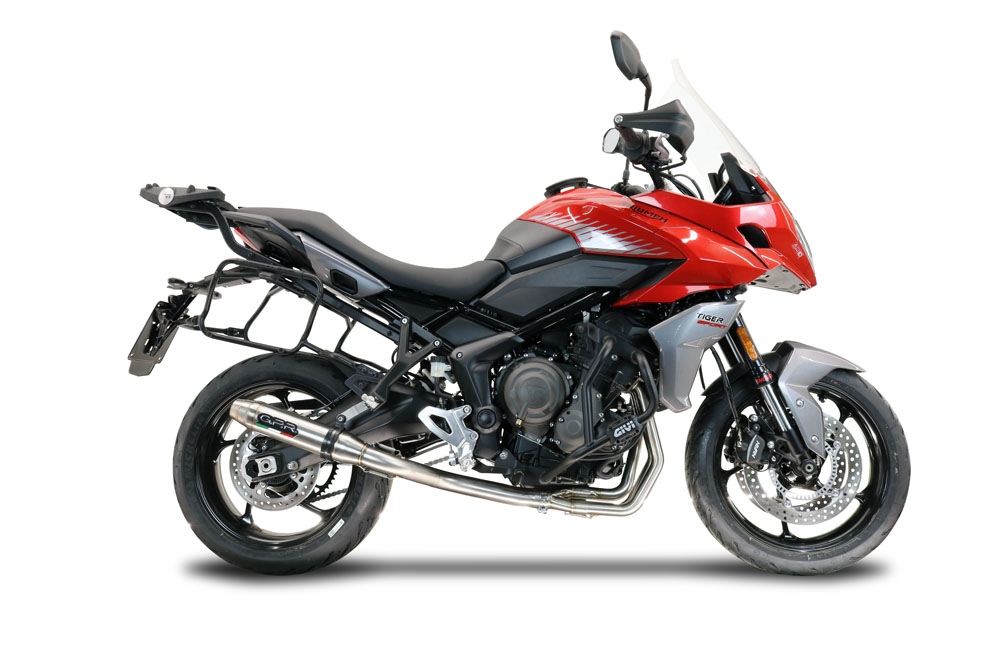 Exhaust compatible with Triumph Trident 660 2021-2024, Deeptone Inox, Full system exhaust, including removable db killer 