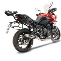 Exhaust compatible with Triumph Trident 660 2021-2024, Deeptone Inox, Full system exhaust, including removable db killer 