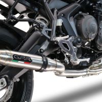 Exhaust compatible with Triumph Trident 660 2021-2024, Deeptone Inox, Full system exhaust, including removable db killer 
